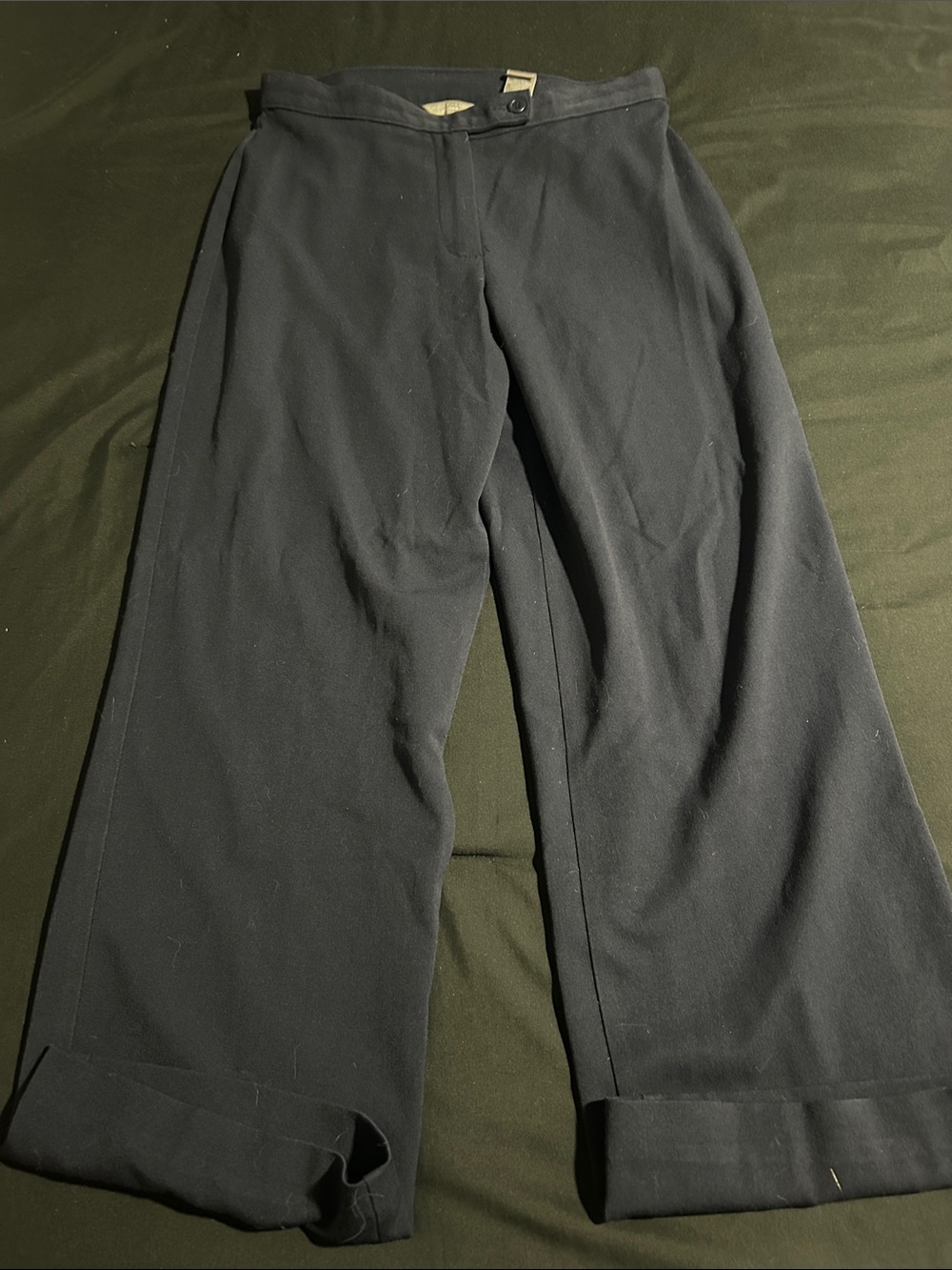 Investments Wide-Leg Dress Pants in Navy